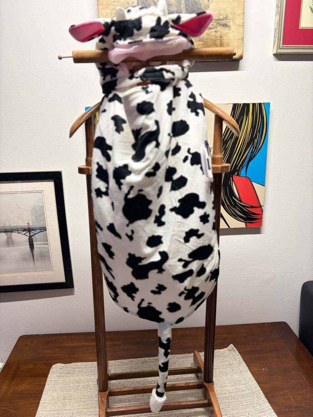 Skull & Bones Cow Costume Size XXL Dog Halloween Outfit